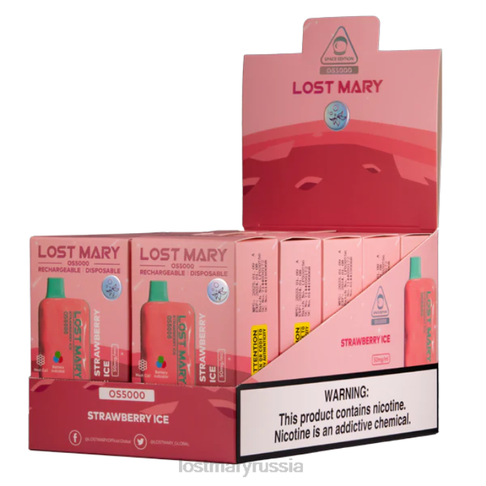 потерянная Мэри os5000 клубничный лед 0R2V67 -LOST MARY Flavors